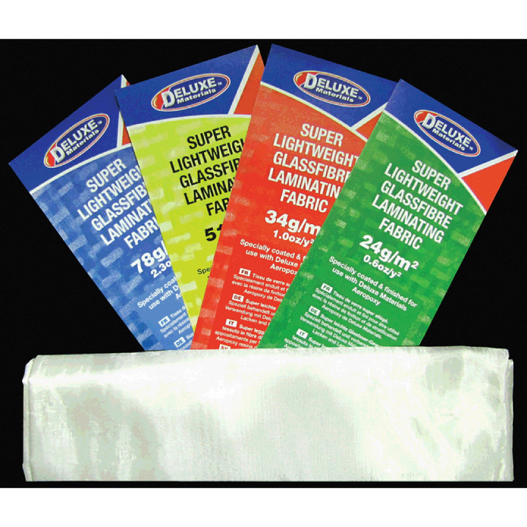 Deluxe Materials - Lightweight Fiberglass Cloth, 1.5oz,1sq Meter,wht - BD13