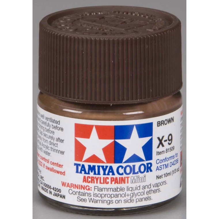 Tamiya - Acrylic Mini X9, Brown - 81509