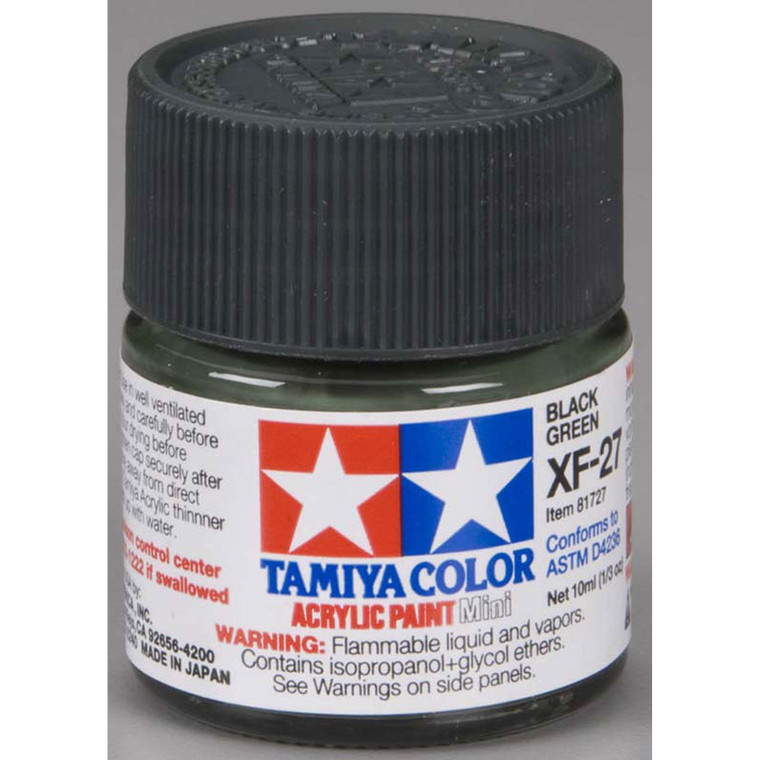 Tamiya - Acrylic Mini Xf27, Black Green - 81727