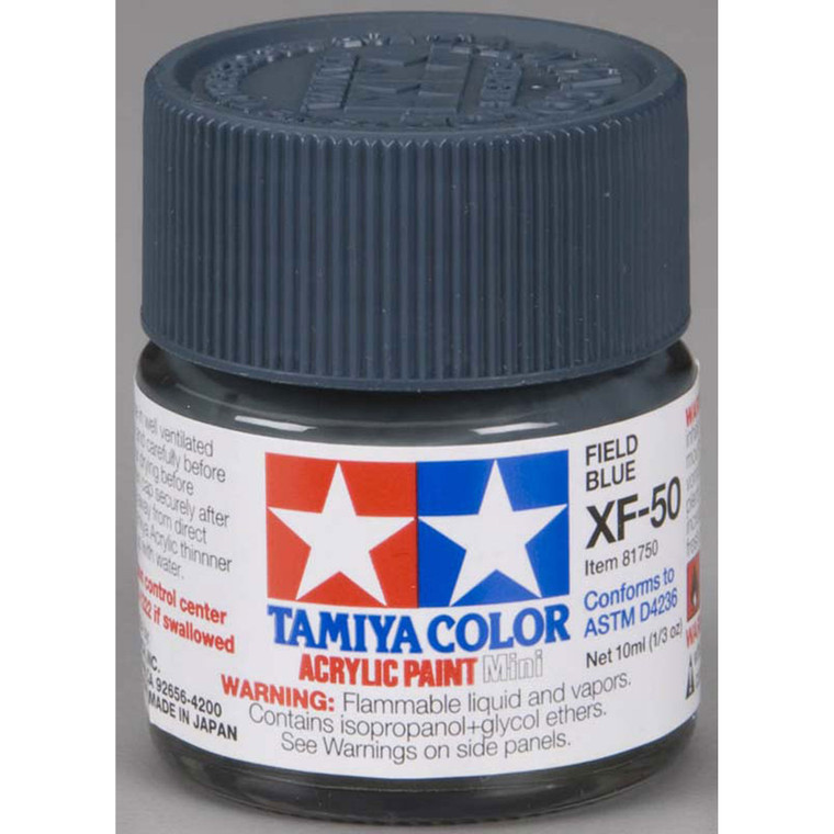 Tamiya - Acrylic Mini Xf50, Field Blue - 81750
