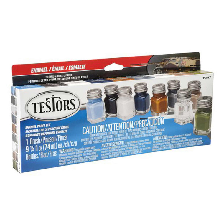 Testor - Enamel 9 Bottle Paint Set, Camo Flat - 281230