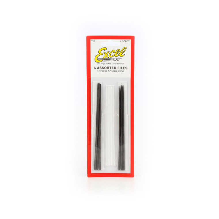 Excel Hobby Blade - File Set, 6 Assorted, 5.75, Cut #3 - 55667 Excel Hobby Blade - File Set, 6 Assorted, 5.75, Cut #3 - 55667