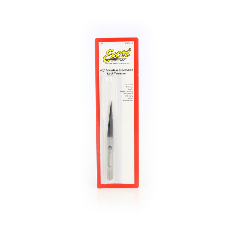 Excel Hobby Blade - Ss Tweezer,4-3/4 Cslide - 30411