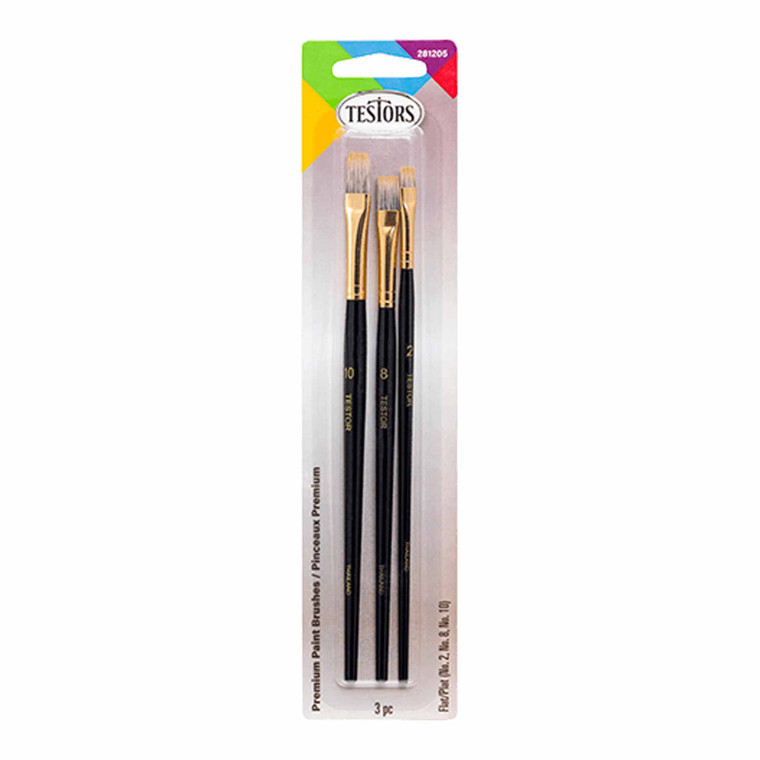 Testor - 3 Piece Premium Flat Brush Set - 281205