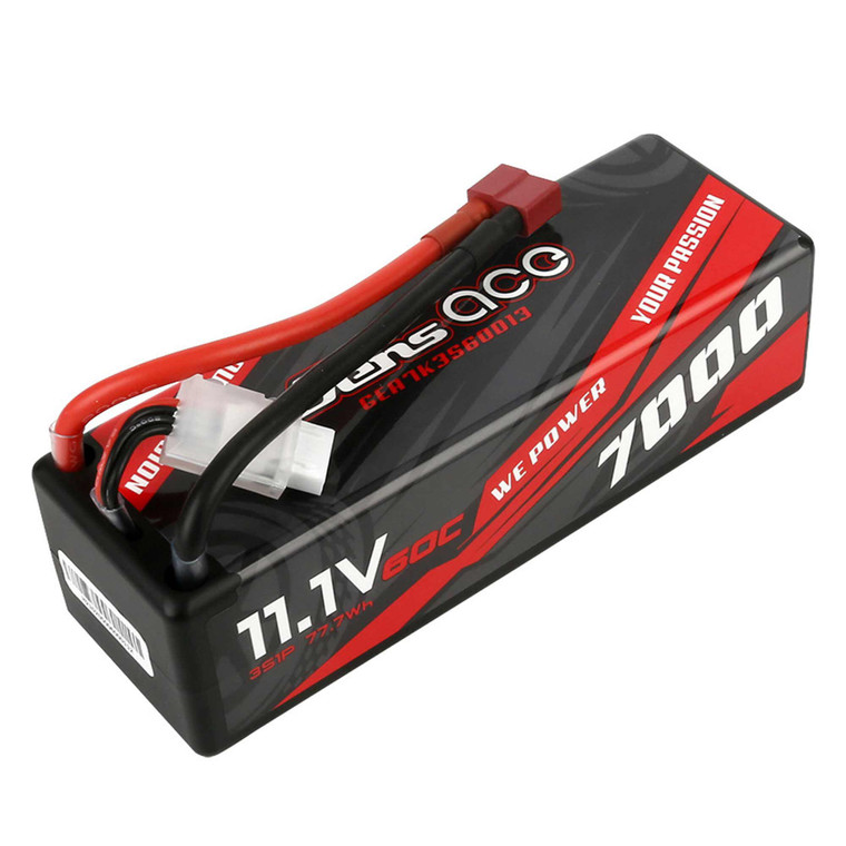 Gens - 11.1v 7000mah 3s 60c, Lipo: Deans - 7K3S60D13