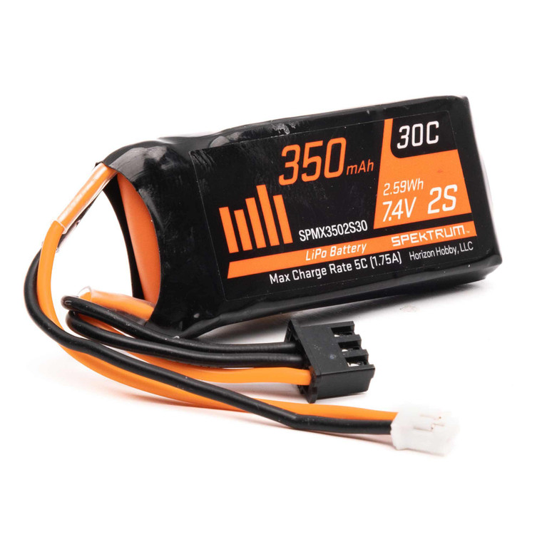 Spektrum - 350mah 2s 7.4v Lipo W/ Ph2.0 2pin Power Connector - X3502S30