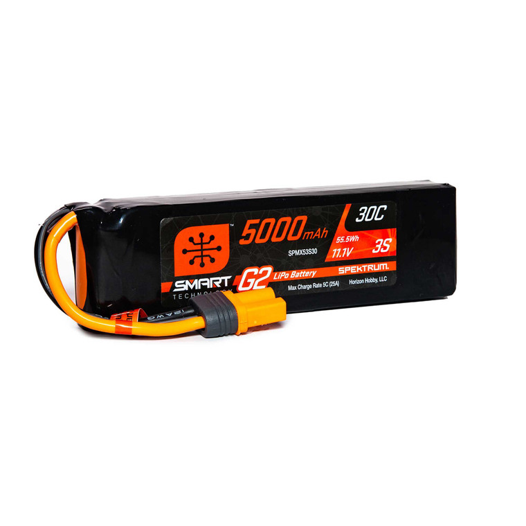 Spektrum - 5000mah 3s 11.1v Smart G2 Lipo 30c; Ic5 - X53S30
