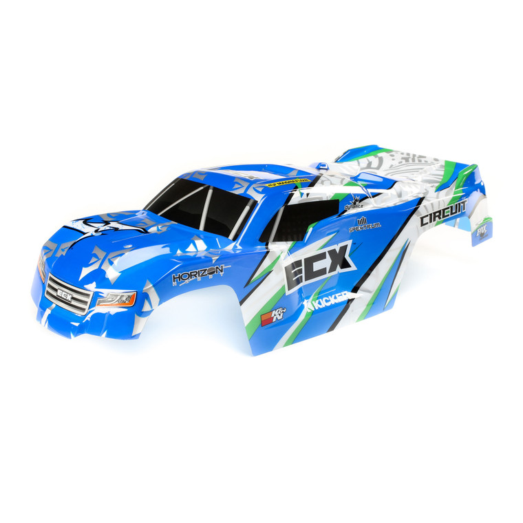ECX - Body, Blue/white: 1:10 2wd Circuit - 230036 ECX - Body, Blue/white: 1:10 2wd Circuit - 230036