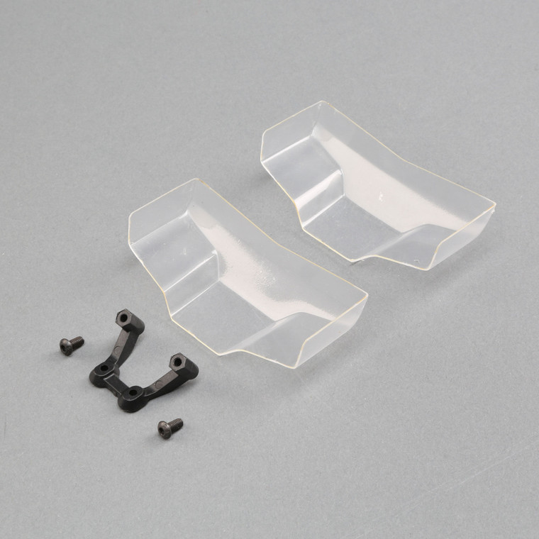 Team Losi Racing - Low Front Wing, Clear, With Mount (2) - 330010 Team Losi Racing - Low Front Wing, Clear, With Mount (2) - 330010
