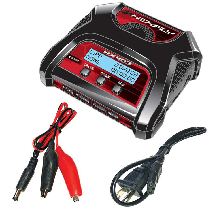Redcat Racing - Hexfly Hx-403 Dual Port 2s-4s Ac/dc Lipo Life Battery Charger(1pc) - HX403 Redcat Racing - Hexfly Hx-403 Dual Port 2s-4s Ac/dc Lipo Life Battery Charger(1pc) - HX403