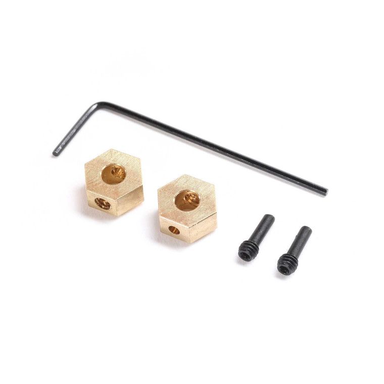 Axial - Hex Hub, Brass 1.0g (2): Scx24, Ax24 - 302002