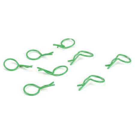 Dynamite - Bent Body Clips Green (8) - 5554