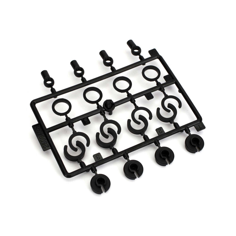 ECX - Shock End, Spr Cup, Spr Clip Set: 1:10 2wd All - 1038