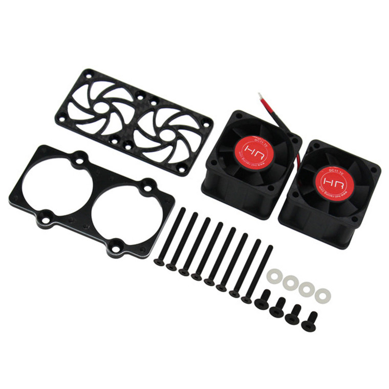Hot Racing - 3 Cell Twin 40mm Motor Cooling Fan Kit Arrma 1/5 - AFE404TTF Hot Racing - 3 Cell Twin 40mm Motor Cooling Fan Kit Arrma 1/5 - AFE404TTF