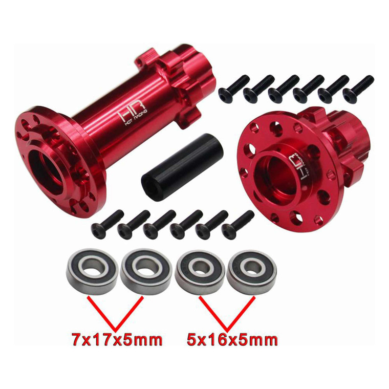Hot Racing - Cnc Aluminum Hub Set Red: Pm-mx - LPC10H02