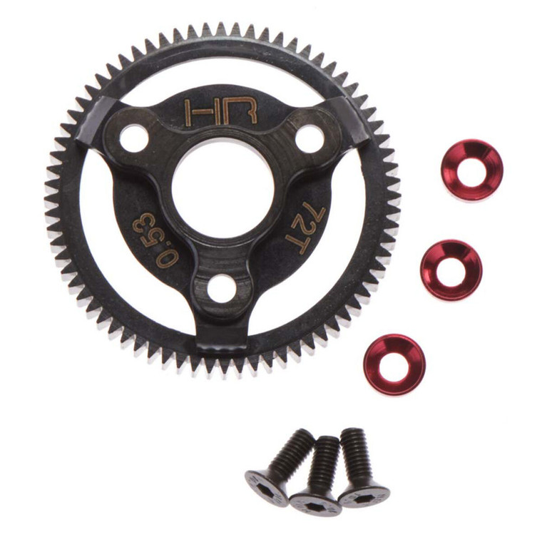 Hot Racing - Hardened Steel Spur Gear (72t 48p)(red): Traxxas - STE872 Hot Racing - Hardened Steel Spur Gear (72t 48p)(red): Traxxas - STE872