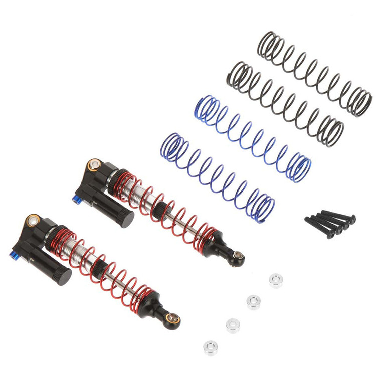 Hot Racing - Piggyback Adj. Rebound Shock 61-90mm Black: Scx - SCX90CX01