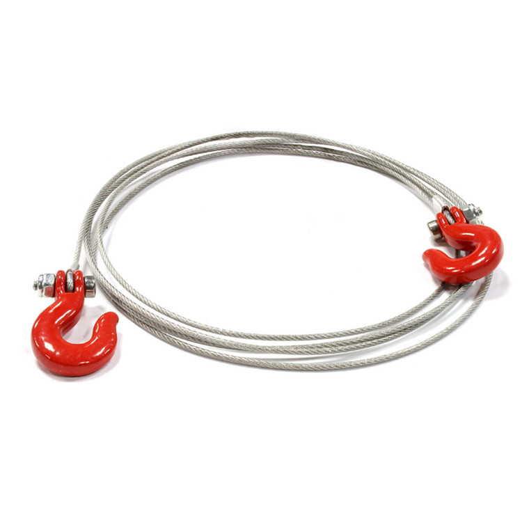 Integy - Cable And Hook Set, Red; 1/10 Scale Crawler - C25459R