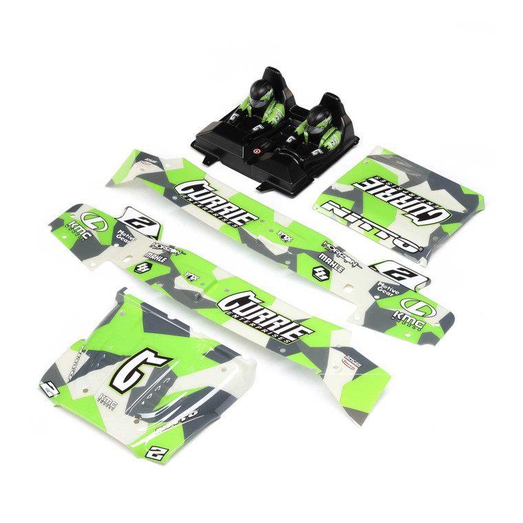 Losi - Body/driver Set, Green, Silkscreened: Hammer Rey - 230099