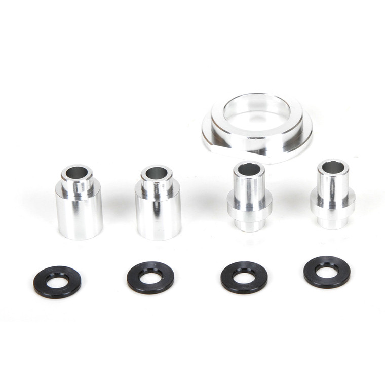 Losi - Engine Mount Spacer & Clutch Mount, Al, Slvr: Mtxl - 256008