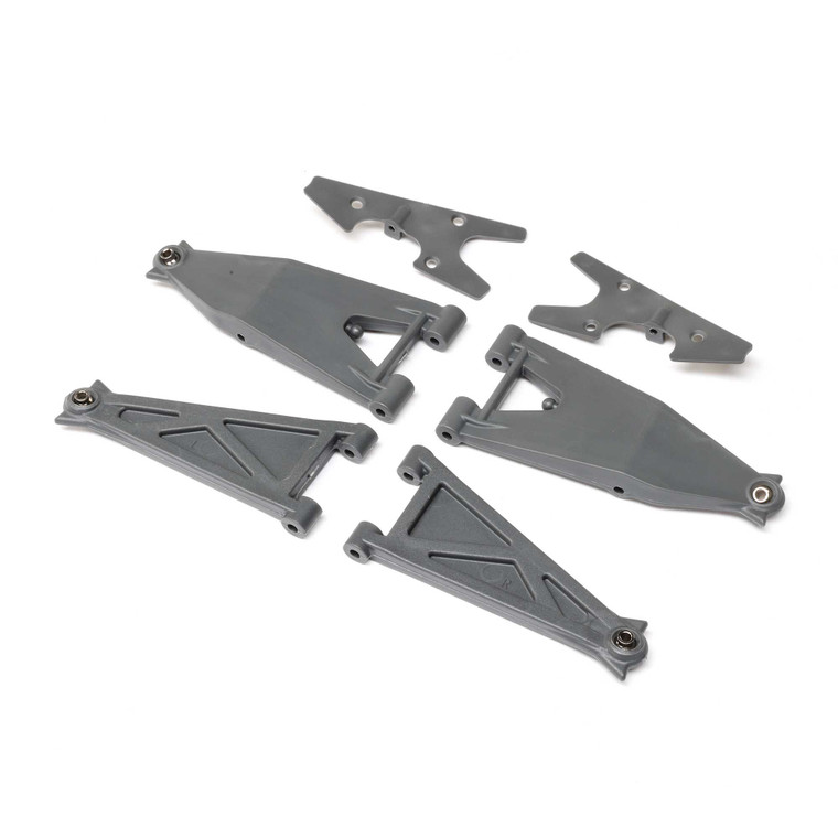 Losi - Front Suspension Arm Set, Gray: Rzr Rey - 234053