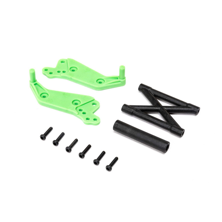 Losi - Wheelie Bar Set, Green: Mini Lmt - 211045