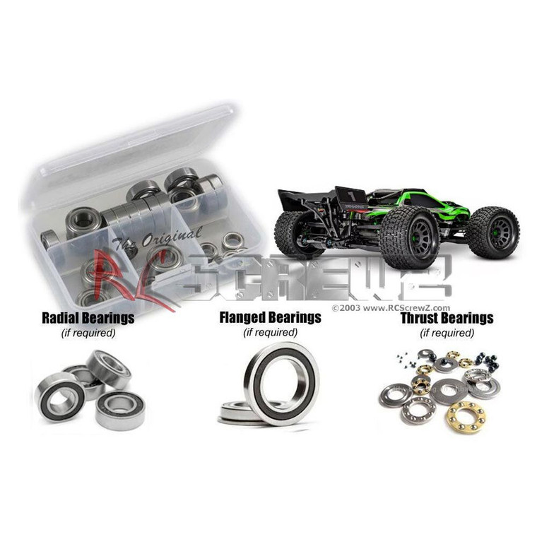 RC Screwz - Rubber Shielded Bearing Kit Traxxas Xrt 4wd 8s 1/6 - TRA107R RC Screwz - Rubber Shielded Bearing Kit Traxxas Xrt 4wd 8s 1/6 - TRA107R