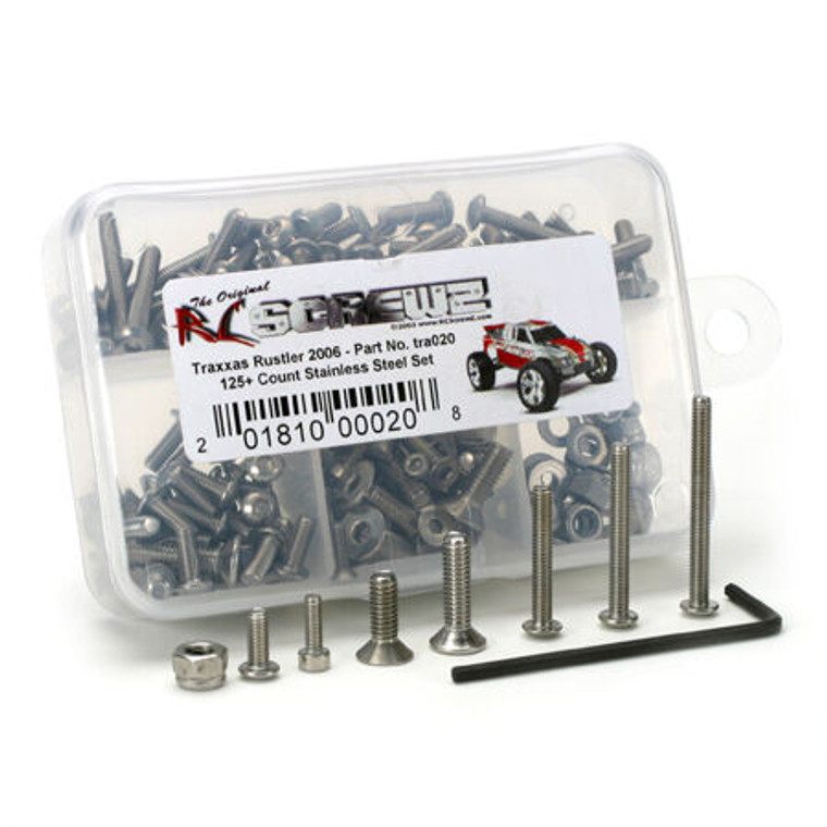 RC Screwz - Traxxas Rustler, New Version, Screw Set - TRA020 RC Screwz - Traxxas Rustler, New Version, Screw Set - TRA020