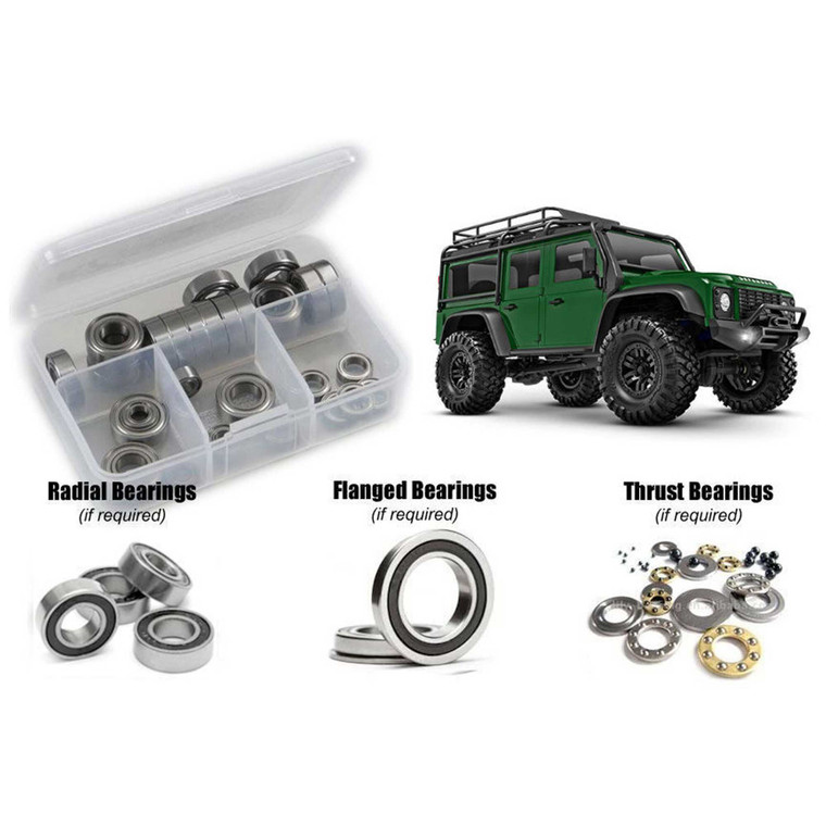 RC Screwz - Trx-4m Defender 1/18th Rubber Shielded Bearing Kit - TRA105R