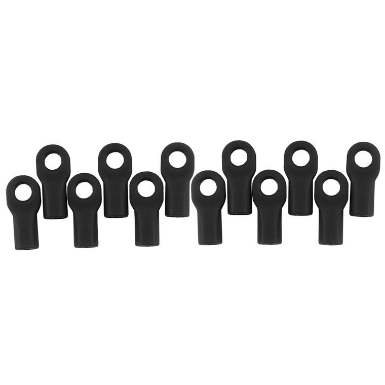 RPM - Short Rod Ends (12), Black: Tra 1/10 - 80472