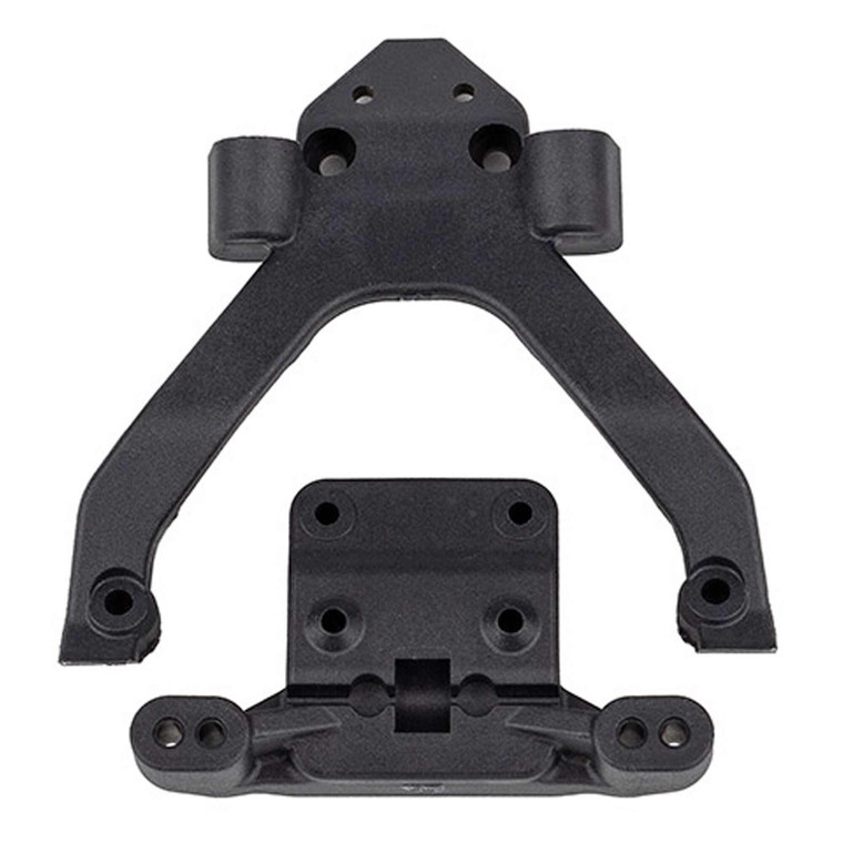Team Associated - Rc10b6.4 Ft Front Top Plate And Ballstud Mount, Cf - 71183