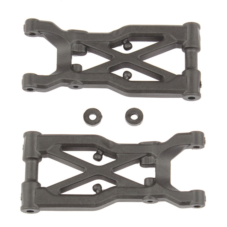 Team Associated - Rc10b74 Ft Rear Suspension Arms, Carbon Fiber - 92298