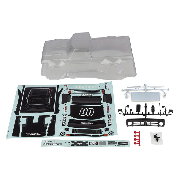 Team Associated - Reflex 14r Hoonitruck Body Set, Clear - 21589 Team Associated - Reflex 14r Hoonitruck Body Set, Clear - 21589