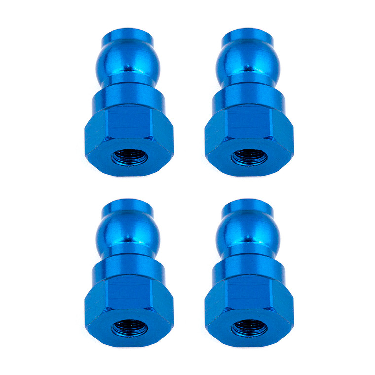 Team Associated - Shock Bushings, 12 mm, blue aluminum - 91816