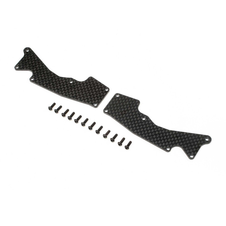 Team Losi Racing - Front Arm Inserts, Carbon: 8xt - 344047