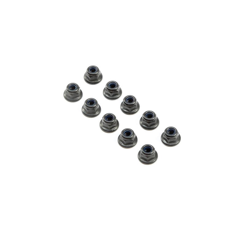 Team Losi Racing - M3 Flanged Lock Nuts (10) - 245016
