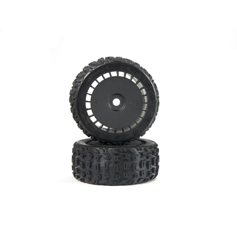 Arrma - Dboots Katar T Belted 6s Tire Set Glued (blk) (2) - 550097 Arrma - Dboots Katar T Belted 6s Tire Set Glued (blk) (2) - 550097