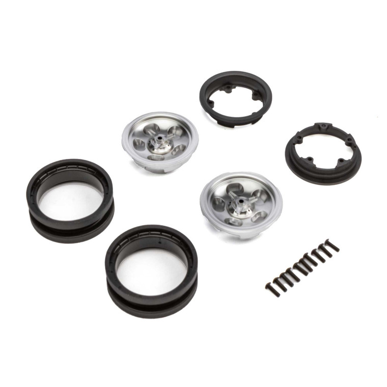 Axial - 1.9 Retro Slot Beadlock Wheels, Satin (2) - 43013