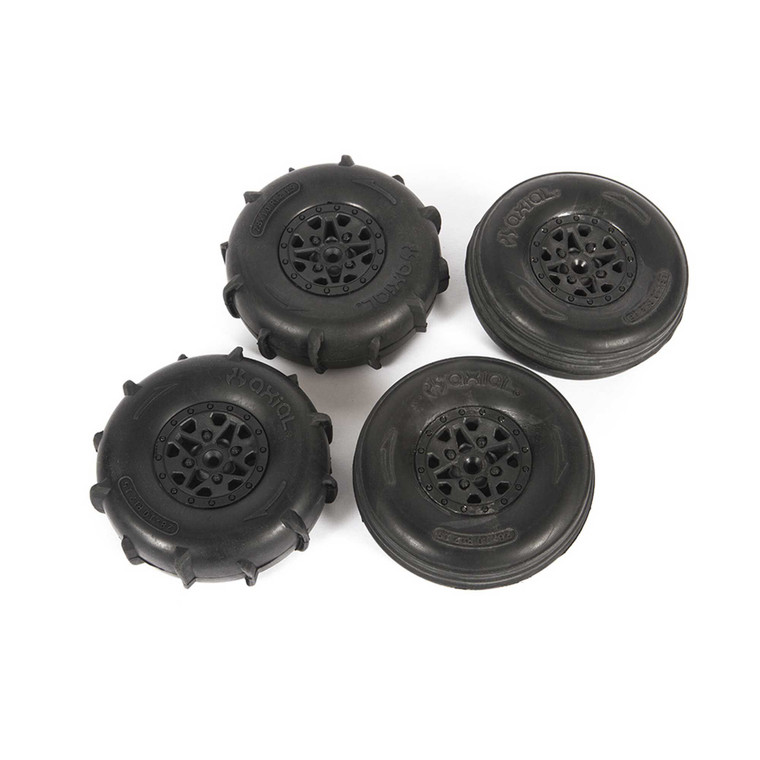 Axial - St28 Razor Fr / Paddle Rr Tire Set : Yeti Jr. - 41000 Axial - St28 Razor Fr / Paddle Rr Tire Set : Yeti Jr. - 41000