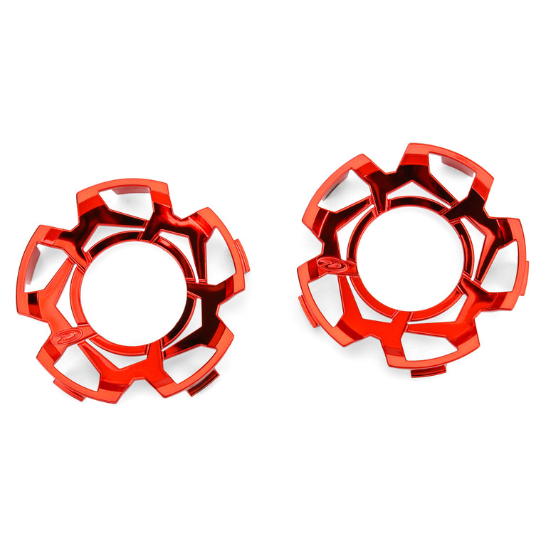 Duratrax - Clip-lock Wheel Face (red Chrome) For Ripper 3.8" Wheel (2) - 2827