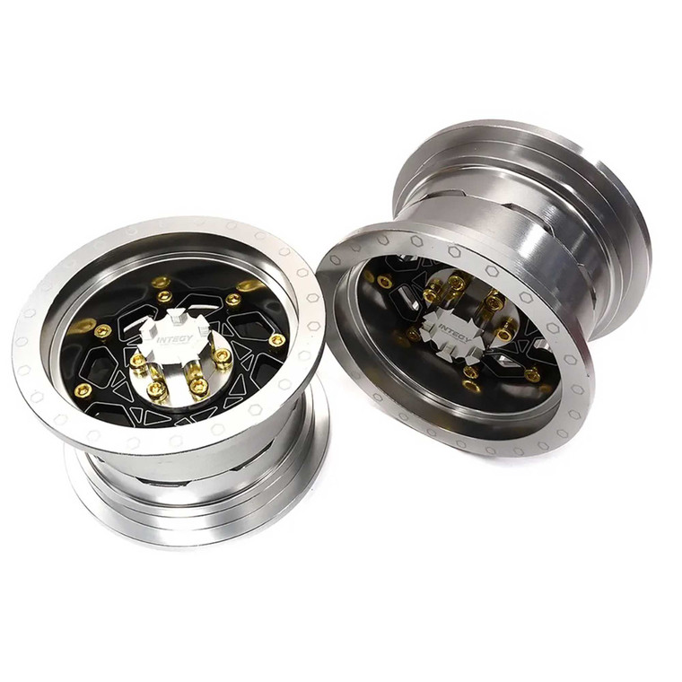 Integy - Billet Machined 8 Spoke Alloy Wheels (2): Scx6 - C32434SILVER Integy - Billet Machined 8 Spoke Alloy Wheels (2): Scx6 - C32434SILVER