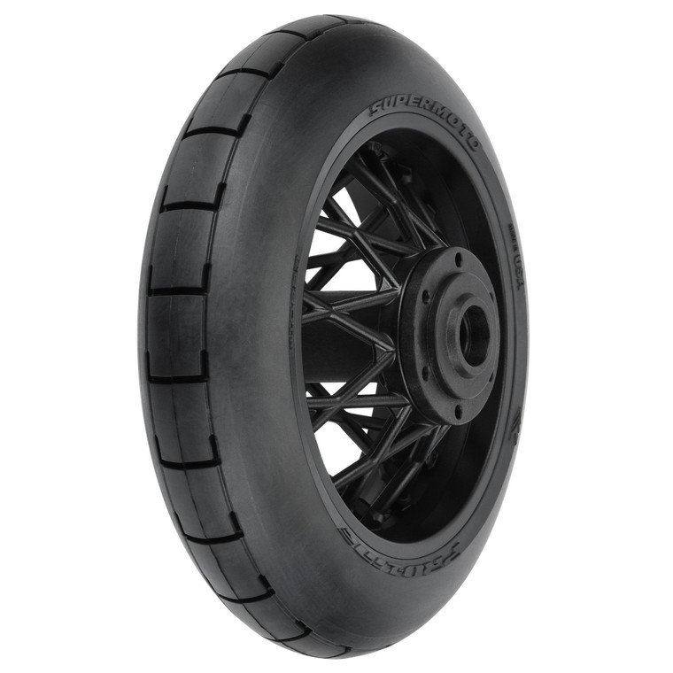 Pro-line Racing - 1/4 Supermoto Tire Rear Mtd Black Wheel: Pm-mx - 1022310