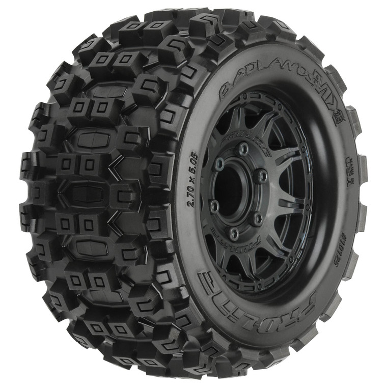 Pro-line Racing - Badlands Mx28 2.8 Mtd Raid Black 6x30 F/r - 1012510