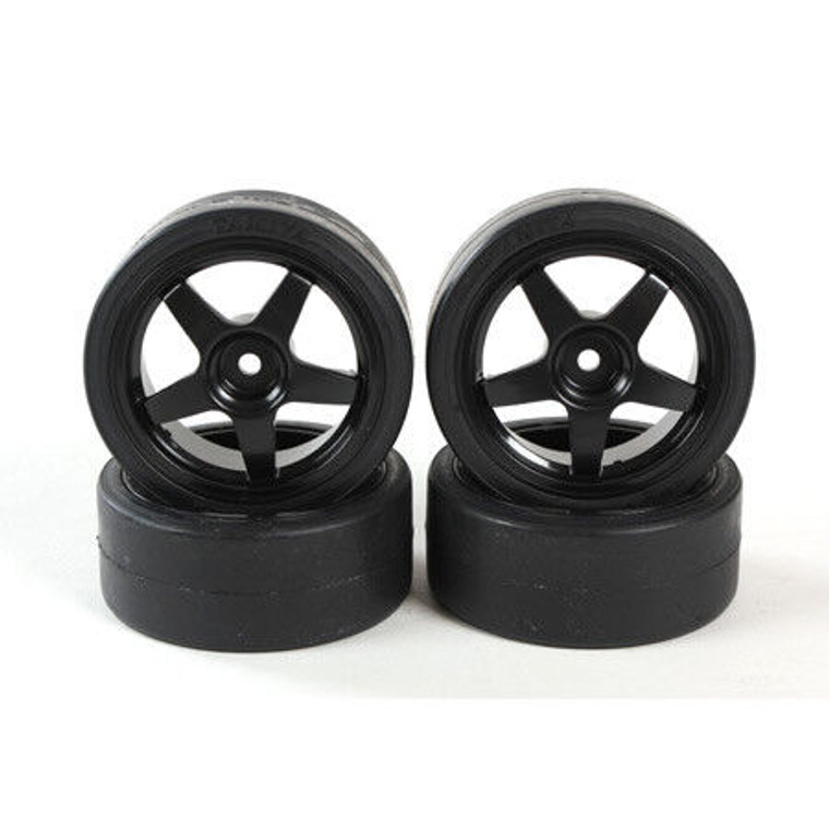 Tamiya - Pre-mounted Drift Tires (4) 26mm: Tt01 - 9400564 Tamiya - Pre-mounted Drift Tires (4) 26mm: Tt01 - 9400564