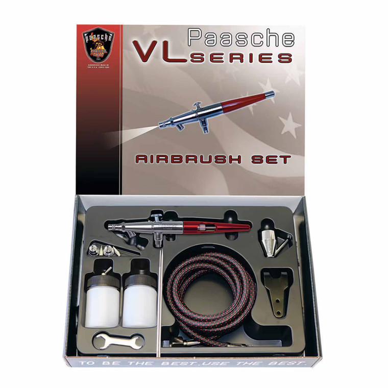 Paasche Airbrush Company - Double Action Set .55, .75, & 1.05mm Heads&adapter - VL3MH