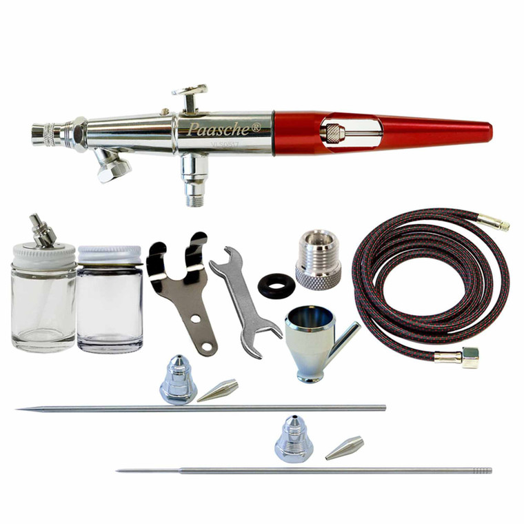 Paasche Airbrush Company - Double Action Set .55, .75, & 1.05mm Heads&adapter - VLS3MH