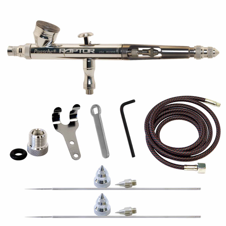 Paasche Airbrush Company - Gravity Feed Double Set W/ .25, .38 & .66mm Heads - RG3AS