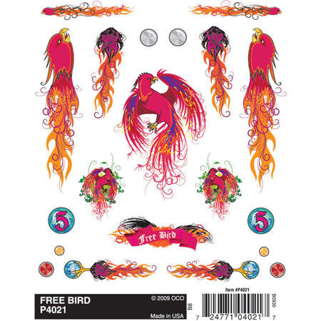 Pinecar - Dry Transfer Decals, Free Bird - 4021