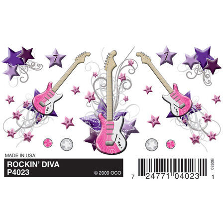 Pinecar - Dry Transfer Decals, Rockin' Diva - 4023