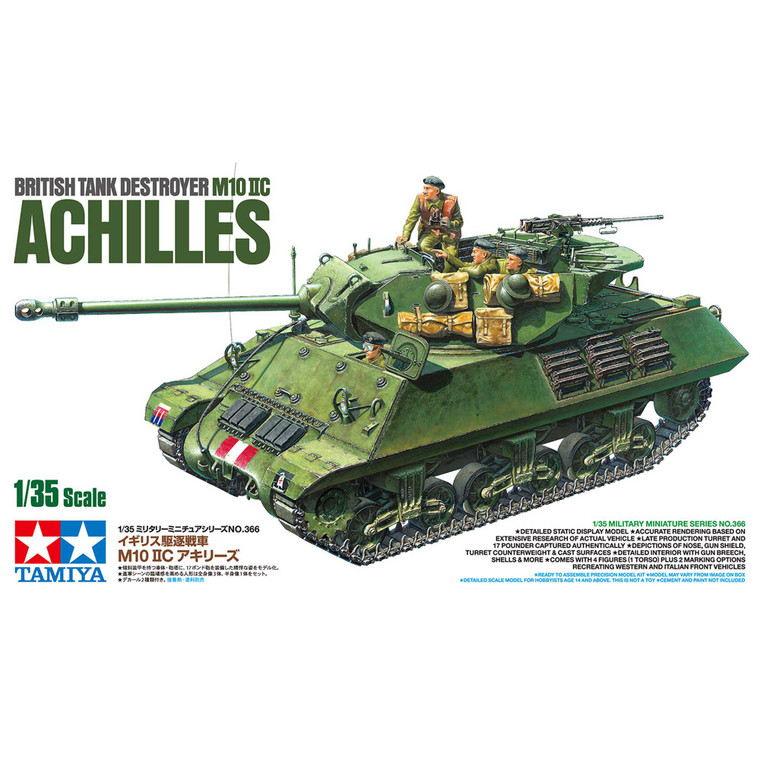 Tamiya - 1/35 British Tank Destroyer M 10 Iic Achilles - 35366 Tamiya - 1/35 British Tank Destroyer M 10 Iic Achilles - 35366